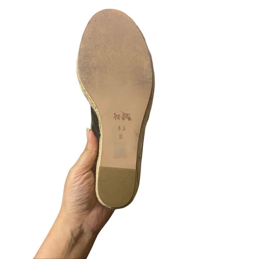 Coach Gayle sandal espadrille wedge open toe slide sz 8.5 - Picture 8 of 10